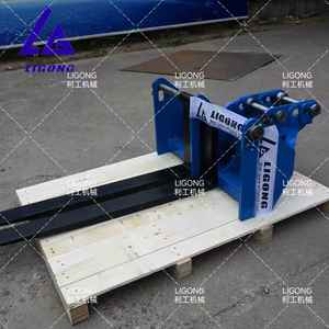 PC80 ZX60รถตักพาเลทส้อมศูนย์กลางพาเลทเปลี่ยนระยะได้เหมาะกับรถขุดมากขึ้น - Product Image 3