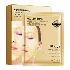 <span class=keywords><strong>BIOAQUA</strong></span>-mascarilla facial con colágeno dorado de 24k para mujer, máscara de colágeno hidratante para el cuidado de la cara, 28g x 4 hojas - Product Image 1