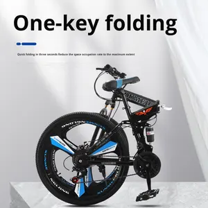 Nouveau vélo de montagne et de route pliable 21 vitesses, 24/26 pouces, freins à disque doubles, cadre en acier, pliable pour adultes, portable, haute vitesse - Product Image 3