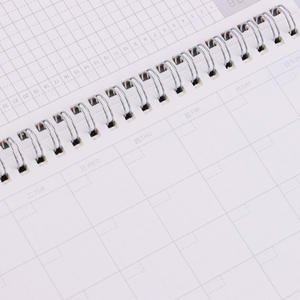 Organizador de escritorio de registro semanal <span class=keywords><strong>minimalista</strong></span>, <span class=keywords><strong>Agenda</strong></span> de cubierta de cuero con encuadernación en espiral, páginas de papel de promoción en cuadernos de tamaño A5 y A4 - Product Image 3