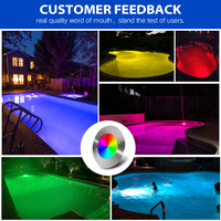 Lámpara para Piscina CA/CC 12V IP68 Impermeable RGBW Acero Inoxidable 316 Rellena de Resina Luces LED Sumergibles para Piscina