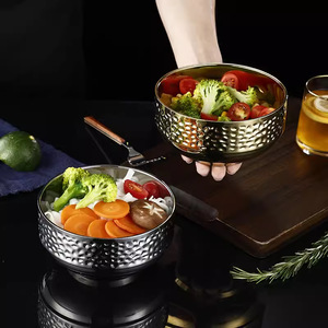Tazón Aislado Estilo Coreano, Acero Inoxidable 304 de Doble Pared, Diseño de Diamantes, para Ramen, Fideos Fríos, Kimchi, Uso Doméstico - Product Image 2