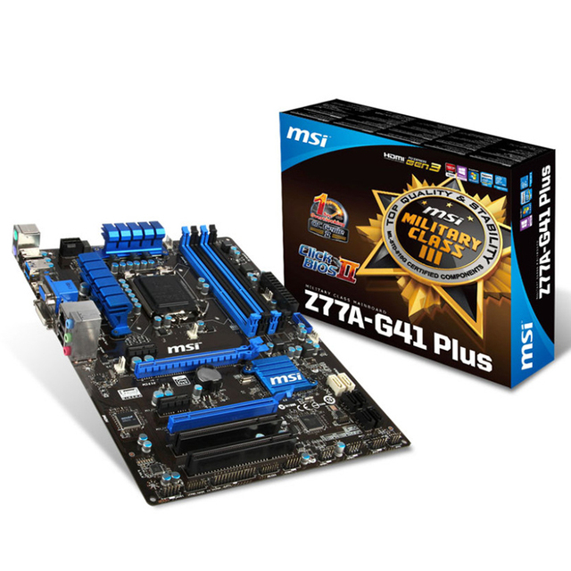 MSI Z77A-G41 Plus  Used Motherboard Supports 3rd Gen Intel Core I7 /i5 /i3/ Pentium Processors for LGA 1155 Socket