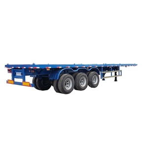 2020 Hotsale <span class=keywords><strong>40ft</strong></span> Phẳng Xe Tải Trailer Tải Công Suất Flatb Cho Xe Tải <span class=keywords><strong>Semitrailer</strong></span> - Product Image 1