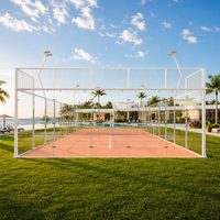 Pista de Pádel Panorámica al por Mayor, Hermoso Diseño Panorámico, Alta Calidad, Precio Accesible, Pista de Pádel de Tamaño Estándar, Kit Completo