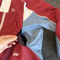 Veste coupe-vent rétro imperméable à blocs de couleur avec fermeture éclair, respirante, décontractée, pour hommes et femmes, idéale pour la randonnée