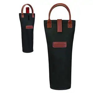 Benutzer definierte isolierte Träger Leder Tote Canvas Travel Padded Sublimation Tragbare wieder verwendbare Eiswein-Kühltasche