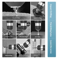 Boîte à outils multifonctionnelle pour la maison, kit de réparation pour électricien, ensemble complet de perceuse pour voiture et rangement pour perçage mural
