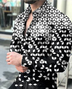 <span class=keywords><strong>Camicie</strong></span> Personalizzate di Tendenza da <span class=keywords><strong>Uomo</strong></span> a Manica Lunga Stampate Abbigliamento Casual ed Elegante <span class=keywords><strong>per</strong></span> <span class=keywords><strong>Uomo</strong></span> - Product Image 5