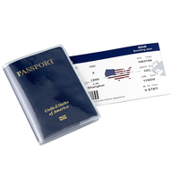 Prix usine couverture de passeport Transparent PVC porte-cartes d'identité affaires porte-cartes de crédit étui pochette