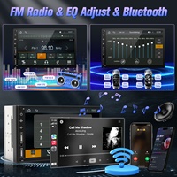Système audio de voiture FM MP3, autoradio multimédia 7 pouces, lecteur MP5, 2 USB/TF/AUX/caisson de basses universel