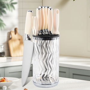 Entrega de mercancía en lote desde fábrica, disponible para recogida. Juego de cocina de 8 piezas: cuchillo para pan, cuchillo de chef, con soporte para cuchillos. - Product Image 4