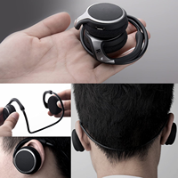 Casque sans fil pliable avec microphone intégré, tour de cou, pour le sport