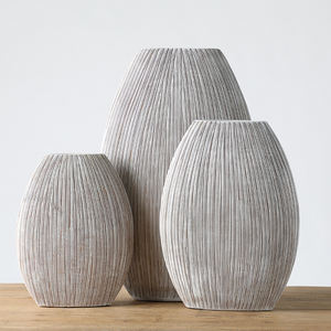 Gran Vaso Nordic Stile di Nuovo Disegno Polyresin Piatto Impresso <span class=keywords><strong>Ovale</strong></span> Vaso Pianta - Product Image 3