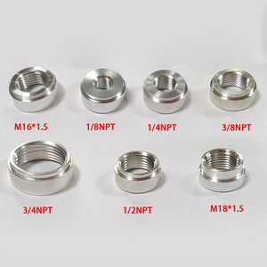อะลูมิเนียม CNC ขนาด 1/8" NPT 1/4 3/8 1/2 NPT เกลียวตัวเมียแบบเชื่อมติดถังน้ำมันเชื้อเพลิง อะไหล่เชื่อมต่อ รับสั่งทำตามแบบ - Product Image 5
