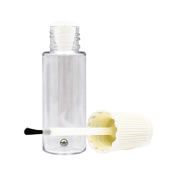 Bouteilles de peinture de retouche en plastique PET transparent de 10ml 20ml 30ml avec couvercles de bouchons de brosse en PP bouteilles de pinceau pour peinture et huile de vernis à ongles