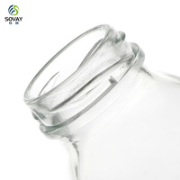 Bouteille en verre vide en gros avec couvercles métalliques pour jus, lait, thé – 300 ml, 350 ml, 500 ml