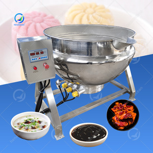 OCEAN marmite électrique en acier inoxydable 500l à confiture de fraises bouilloire à pression à gainage de chaleur à gaz avec mélangeur - Product Image 1