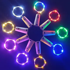 2M 20LED Weinflasche LED Licht Korkform Batterie Kupferdraht Lichterketten für Flasche DIY Weihnachts hochzeit