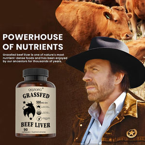OEM/ODM/OBM Halal 100% Capsules de foie de boeuf pur <span class=keywords><strong>Peau</strong></span> de Poils Nourri d'herbe Supplément de foie de boeuf desséché pour adultes Stimulation d'énergie - Product Image 3