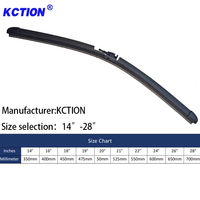 Penjualan Terbaik pabrik diproduksi wiper kaca depan tanpa bingkai dengan semprotan kaca depan lembut Multi adaptor lampiran Model tepi