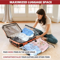 Sac de compression sous vide transparent, anti-poussière et robuste, résistant aux déchirures et aux perforations, pour organiser la literie