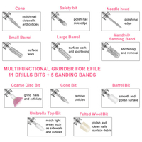 Sunnail Haute Qualité Mini Faible Vibration Faible Bruit Pro Foret à Ongles pour Technicien à Ongles