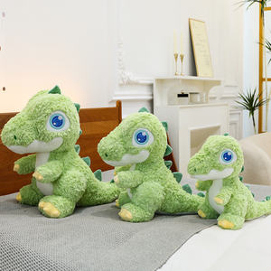 Плюшевая игрушка «Драконы и динозавры» — мягкая игрушка-компаньон — ультрамягкая плюшевая игрушка-животное — 23 см, 2 цвета, динозавры с большими глазами - Product Image 3