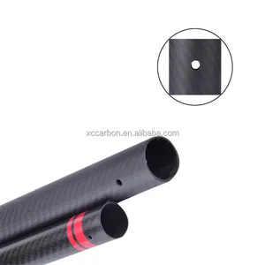Custom Carbon Fiber Tubes Pipes Round Tubes With Thread For Photography