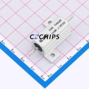 ตัวต้านทานท่อเซรามิกแบบ THS25100RJ ผ่านรู (THT) ตัวต้านทานแบบลวดพัน100Ohm 5% 25W - Product Image 1