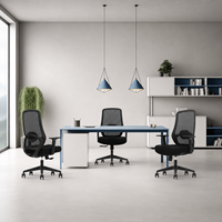 Chaise de bureau ergonomique moderne à dossier mi-haut, réglable, certifiée BIFMA, pour usage scolaire, série B5, vente en gros