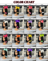 Queue de cheval tressée populaire pour enfants avec perles roses et nœud noir, pour bébé fille, avec des tresses fines