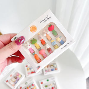 Caja de accesorios para el cabello de colores para niños, pinzas para el pelo de princesa con dibujos animados de conejos, cola de poni - Product Image 5