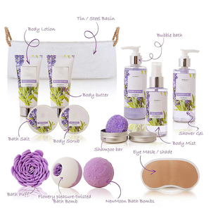 Coffret cadeau de soins personnels de beauté à marque privée, panier de douche et de bain, ensemble <span class=keywords><strong>spa</strong></span> pour femmes, Lanvander - Product Image 2