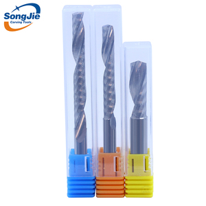 Songjie Rắn Carbide Endmill Một Sáo Xoắn Ốc Router Bit <span class=keywords><strong>CNC</strong></span> Duy Nhất Sáo <span class=keywords><strong>End</strong></span> Mill Cho Nhôm Acrylic Gỗ Cắt - Product Image 5