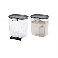 Ensemble de 2 boîtes de conservation hermétiques en plastique transparent Progressif International ProKeeper+ avec accessoires magnétiques pour rangement de cuisine