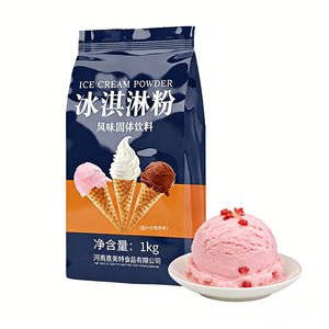 Poudre de crème glacée molle non laitière saveur fruitée, sac de 1 kg, mélange en vrac de sucre et d'additifs, marque YUECHUANXIANG, pour cafés, gelaterie, desserts, lieux de restauration - Product Image 1