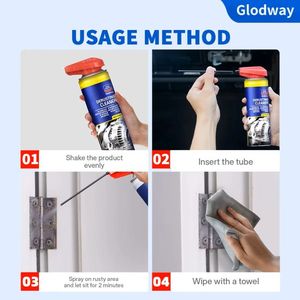 Spray lubrifiant anti-<span class=keywords><strong>rouille</strong></span> multi-usages Glodway Home Auto pour charnières de porte, serrures, fenêtres grinçantes, chaînes de vélo - Product Image 5