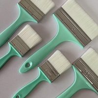 Pinceau de peinture à base d'eau de qualité industrielle supérieure avec manche en plastique, poils doux non pelucheux pour peinture murale, peinture de boulangerie et anti-poussière
