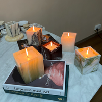 SAIDKOCC Bougeoir en travertin naturel personnalisé Pot à bonbons Stockage de bijoux Mini diffuseur d'arôme floral et diffuseur Mini Vase