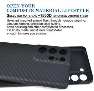 Funda Protectora para Teléfono de Fibra de Carbono Negra para S23 S22 S21 Ultra S21 Plus con Ajuste Perfecto al 100% - Product Image 5