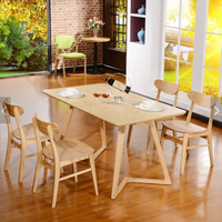 Vente chaude de haute qualité MDF bureau CHÊNE jambe en bois rectangle installations de loisirs de luxe café table à manger tables d'extérieur produit