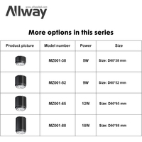 Module d'éclairage intérieur Allway, LED blanche, downlight rond pour hôtel, 5W 9W 12W 18W, encastré au plafond, sans cadre, lampes pour la maison