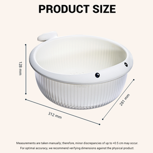 Eco-Friendly Double-Layer Plastic <b>Draining</b> Basket PP PET Colander for Washing Fruits & Vegetables in Home Kitchen Use - Product Image 6