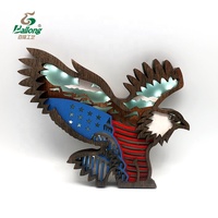 Décorations pour la maison en forme d'animal en bois multicouche avec lumières LED Statue en bois Veilleuse