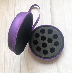 Stokta, Doterra 1ml 2ml uçucu yağlar şişe mor PU depolama yuvarlak durumda 12 flakon X 5/8 Dram - Product Image 4