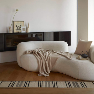 Muebles de sala de estar al por mayor, <span class=keywords><strong>sofá</strong></span> Chesterfield moderno de <span class=keywords><strong>3</strong></span> <span class=keywords><strong>plazas</strong></span>, <span class=keywords><strong>sofá</strong></span> curvo de lujo con tapizado boucle. - Product Image 4
