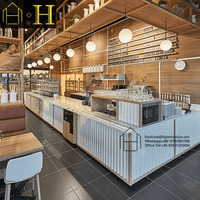Décoration moderne fournie de meubles de restaurant de conception intérieure de bar de café pour une solution de guichet unique