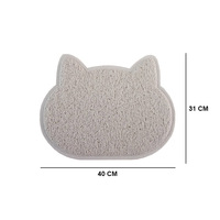 Tapis de nourriture pour animaux de compagnie en PVC écologique, pliable, imperméable, motif animal, facile à nettoyer, housse amovible, lavage à la main