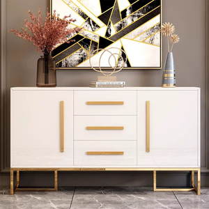 KENEDY <strong>Cheap</strong> <strong>Sideboards</strong> Buffet Black Stone Top Kitchen Cabinet <strong>Sideboard</strong> Stainless Steel Base <strong>Sideboard</strong> - Product Image 4